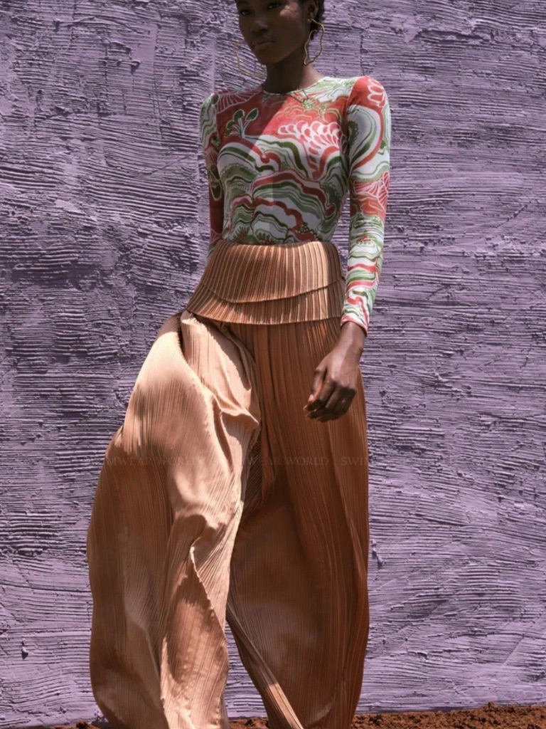 Andrea Iyamah Linea Pants In Toffee Size Medium